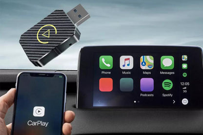 2Pcs Wireless Carplay Android Auto Adapter USB Car Dongle