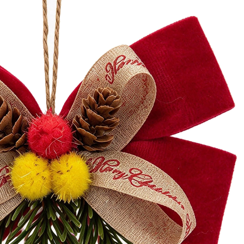 Christmas Bow Elf Leg Hanging Ornaments Christmas Tree Decor - Red