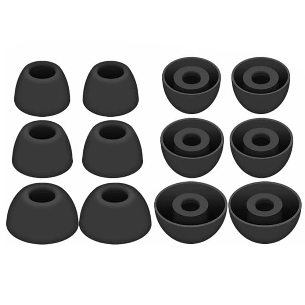 12 Pack Silicone Ear Tips for Samsung Galaxy Buds2 Pro S M L Sizes Replacement-Black