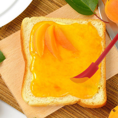 3Pcs Set Mini Silicone Spatula Reusable Cosmetics Splatula Jar Scrapers Red