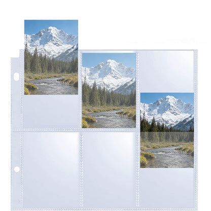 50Pcs 9 Grids Album Baseball Holder Sheets Double Side for Card Sleeves Photos