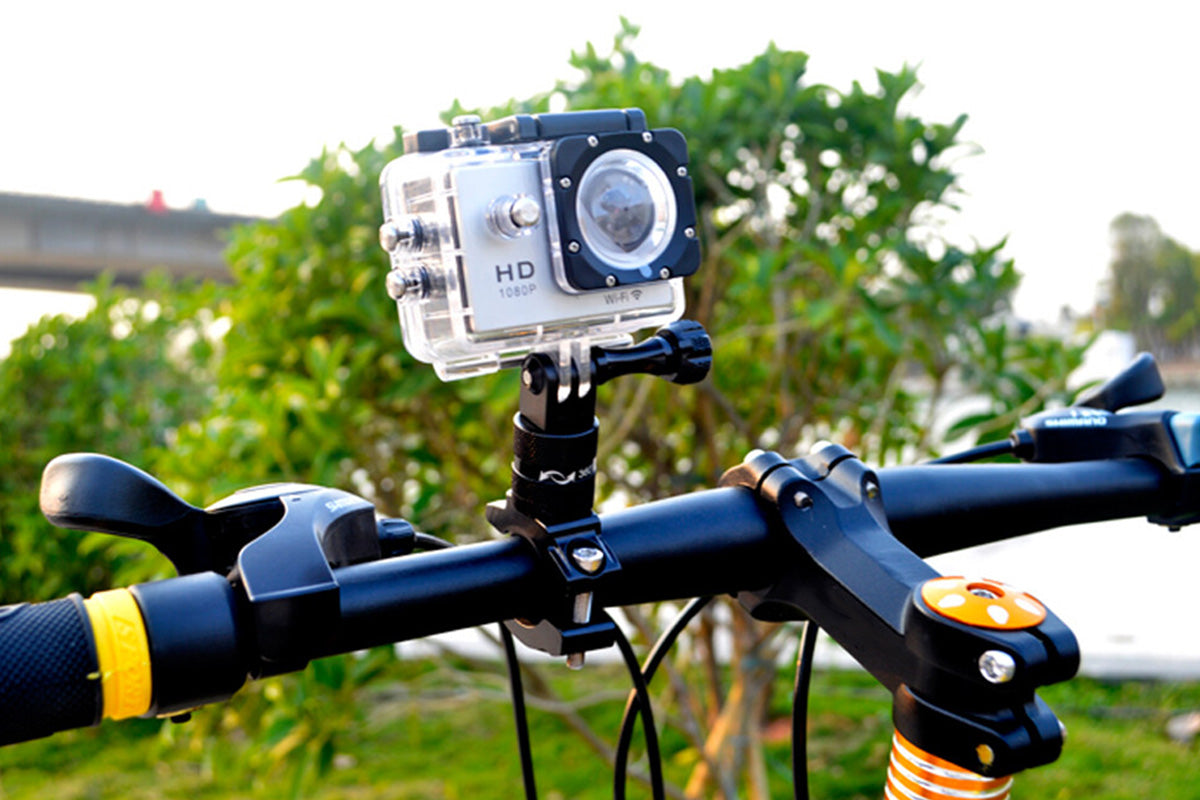 2Pcs Aluminum Bike Handlebar Mount Bicycle Mount for GoPro Hero 13 12 11-Black