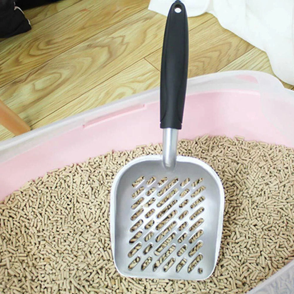 Non Stick Aluminum Alloy Cat Litter Scoop-Black