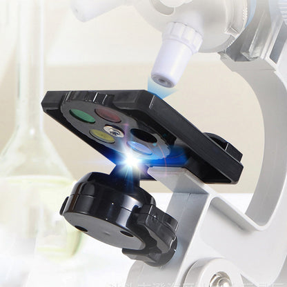 Kids Microscope Kit 100X-1200X Science Experiment Educational Toy for Ages 6+