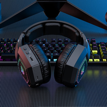 2.4GHz Wireless Gaming Headset with Flip Microphone for PC-Black