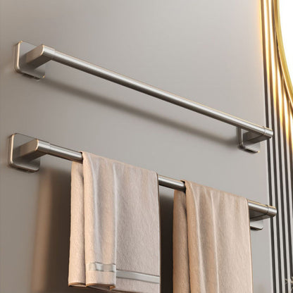 2Pcs 60cm Self-Adhesive Towel Holder Hand Towel Rack No Drilling Robe Hooks Towel Rail