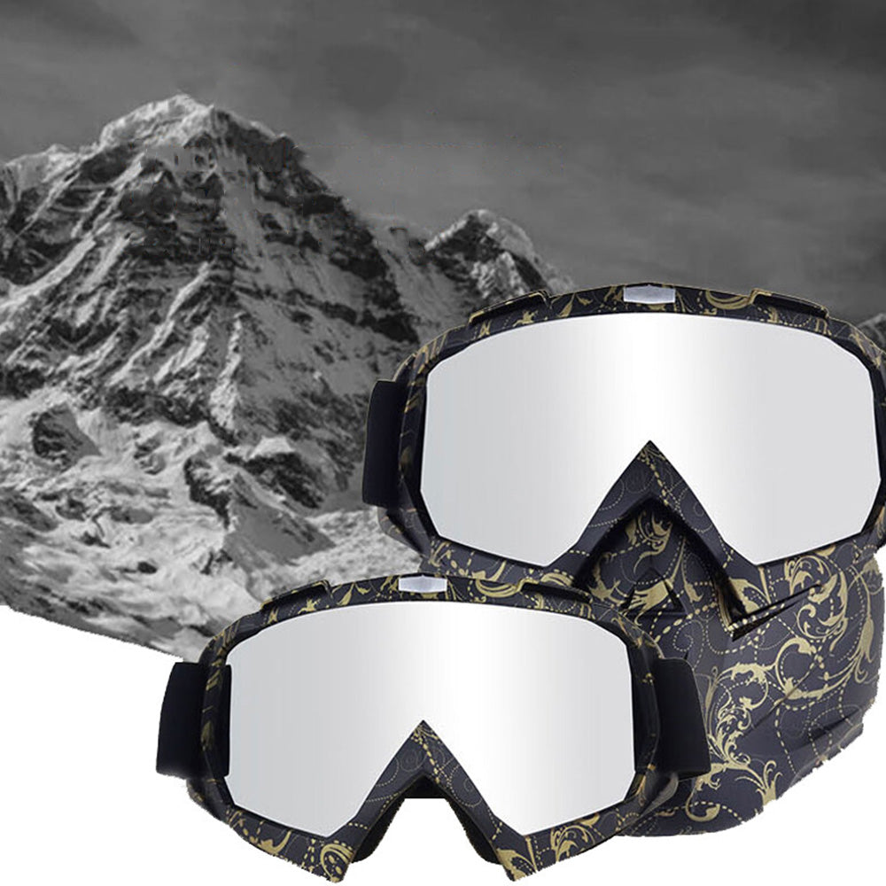 Ski Goggles Snowmobile Face Mask with Sun Glasses for Outdoor Sport