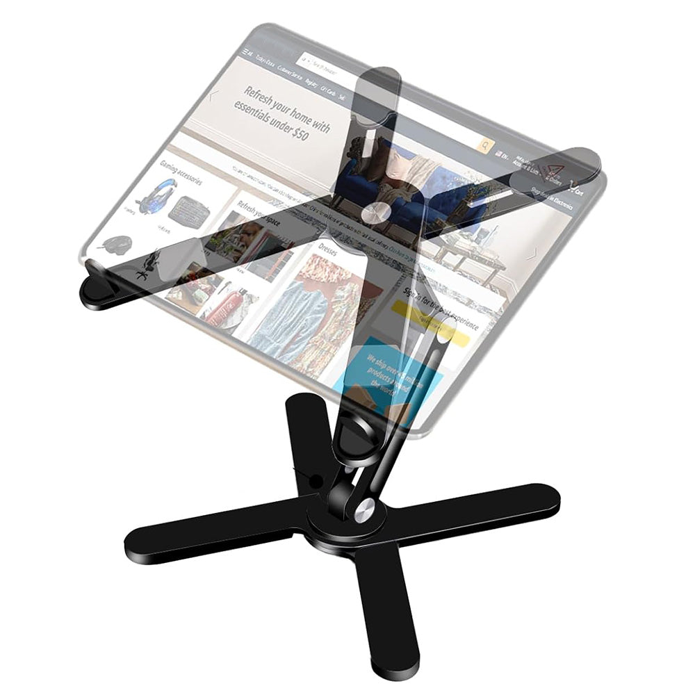 360 Degree Rotating Aluminum Laptop Stand Adjustable Desktop Notebook Holder Black