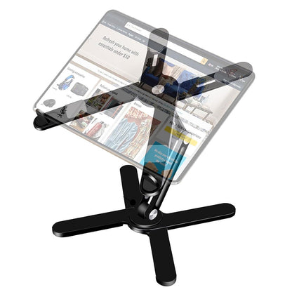 360 Degree Rotating Aluminum Laptop Stand Adjustable Desktop Notebook Holder Black