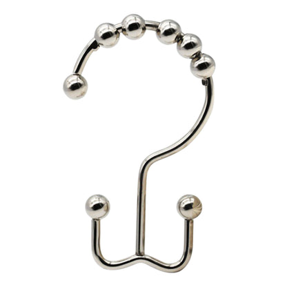 12Pcs Set Shower Curtain Hooks Metal Double Glide Shower Hanging Rings for Shower Rods