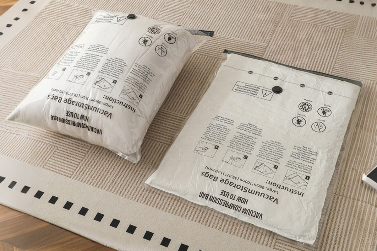 12Pcs Travel Vacuum Storage Bags with Rechargeable Electric Pump