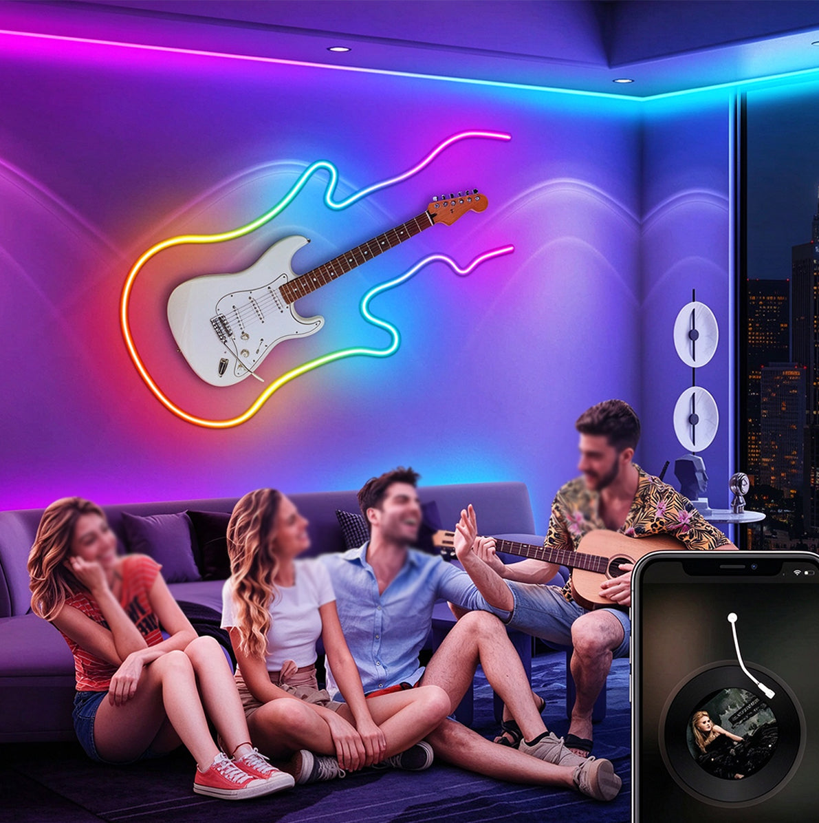 Waterproof Flexible RGB Neon LED Strip with Music Sync and App Control