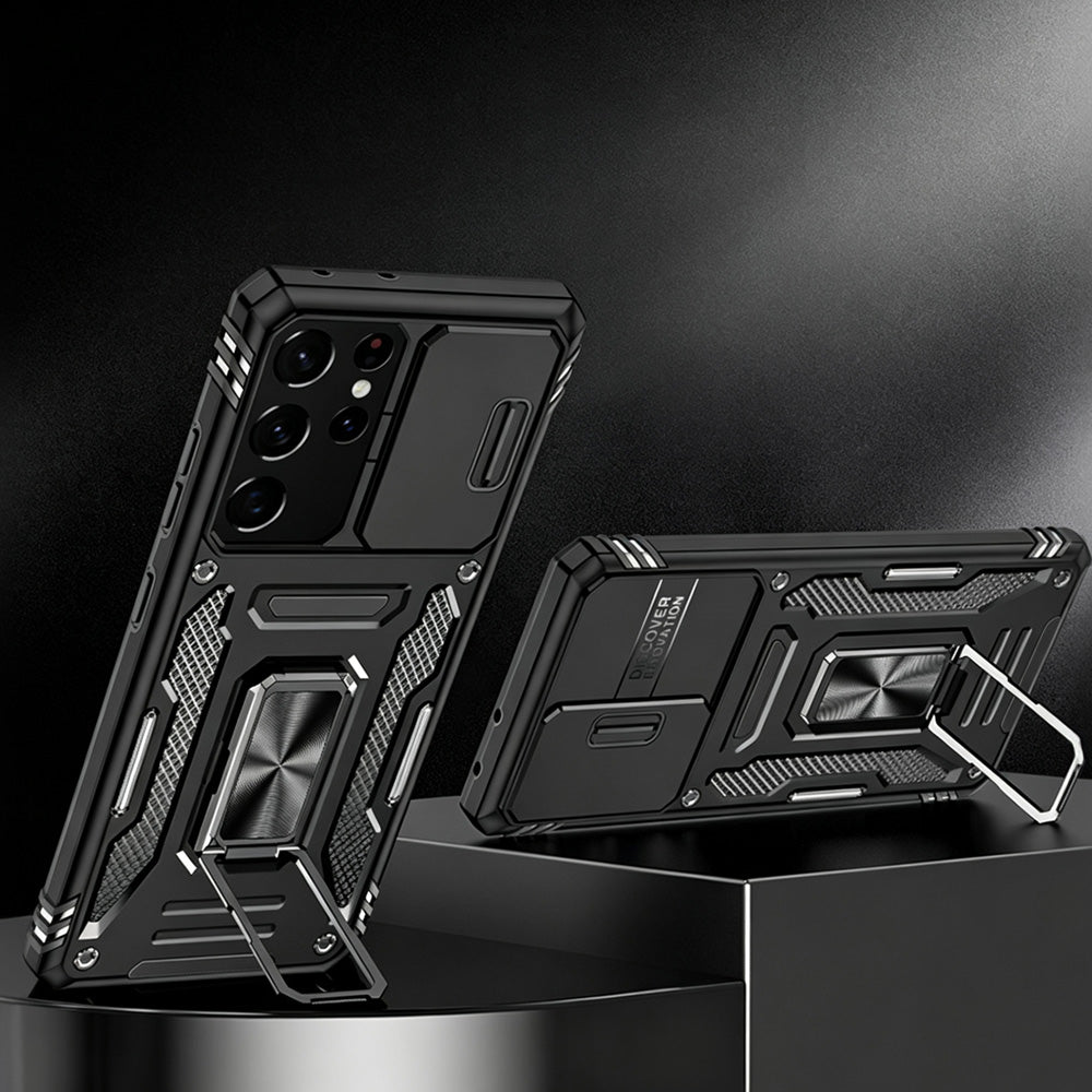 Ring Stand Phone Case for Samsung Galaxy A57 - Black