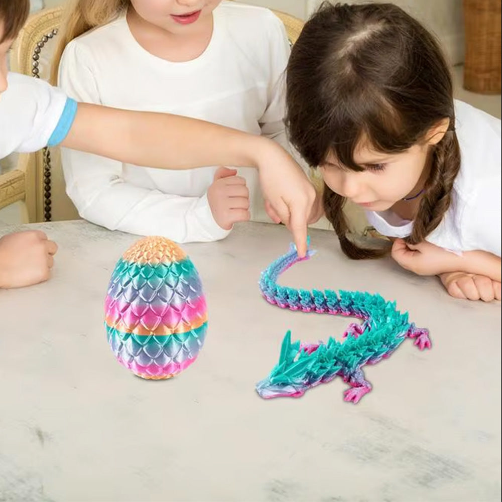 3D Printed Dragon Egg with Dragon Flexible Dragon Egg Surprise Toy Style 1