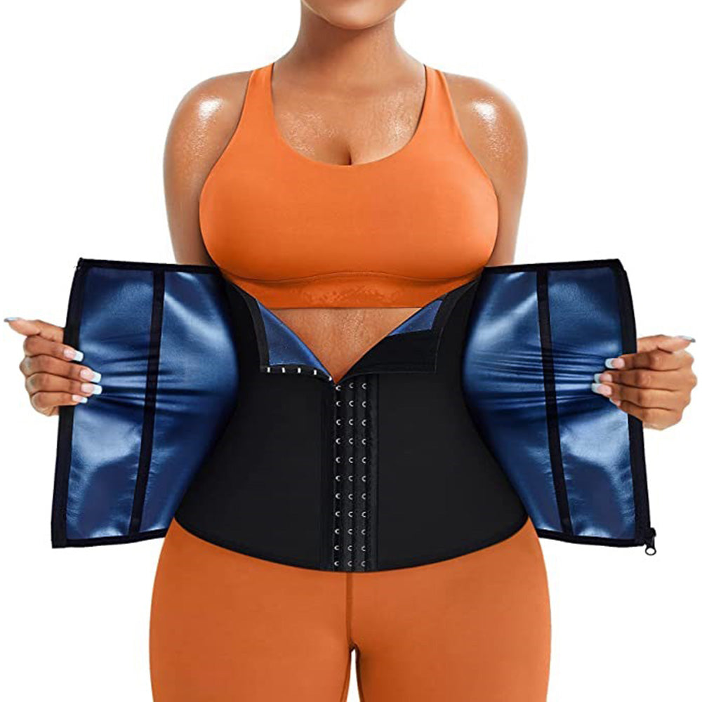 Sweat Belt for Fitness Slimming Training Waist Wrap Blue