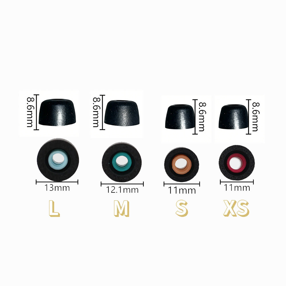 16 Pcs Memory Foam Ear Tips for Sony WF-1000XM6 XM5 XM4 Earbuds-Black