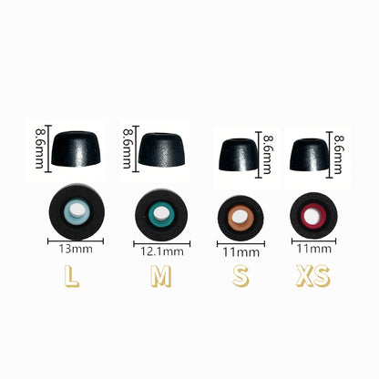 16 Pcs Memory Foam Ear Tips for Sony WF-1000XM6 XM5 XM4 Earbuds-Black