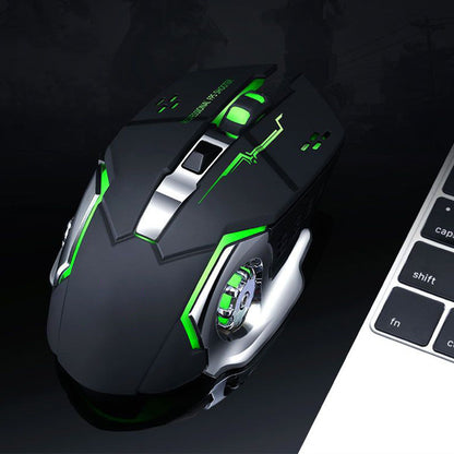 Dual Modes Wireless Mouse 2.4Ghz/Bluetooth RGB Backlit Rechargeable Gaming Mouse Style 1