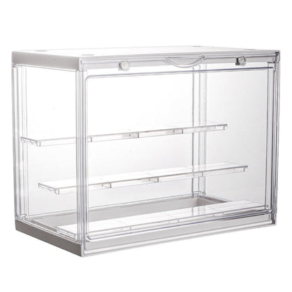 3-Tier Clear Display Case Dustproof Storage Box for Action Figures Collectibles Model Toys White