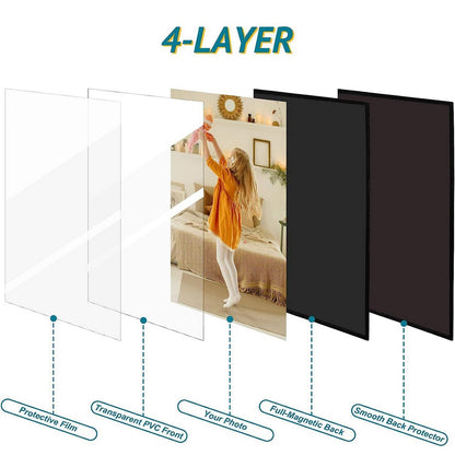Magnetic Picture Frame for Refrigerator Photo Magnets Sleeves