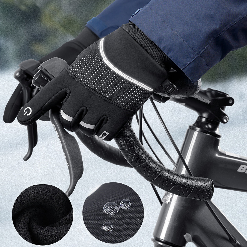 Unisex Touch Screen Gloves Winter Warm Riding Gloves Running Mittens Black