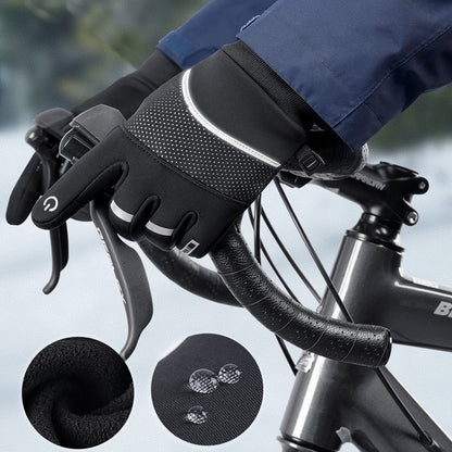 Unisex Touch Screen Gloves Winter Warm Riding Gloves Running Mittens Black