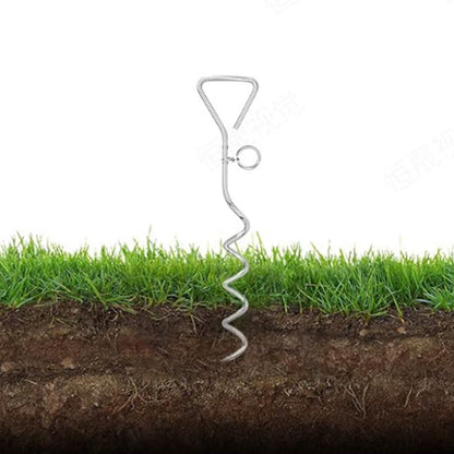 Tie Out Stake Cable Pet Dog Camping Ground Garden Screw Spike Pole Wire Lead