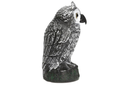 Large Fake Owl Decoy to Scare Birds Away Garden Bird Deterrents for Outside -White