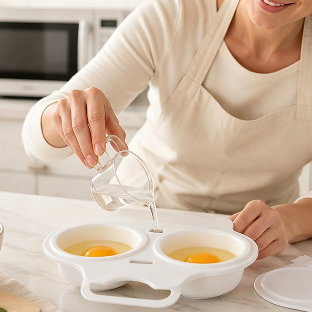 5 Pack Microwave Egg Cooker FDA Certified Egg Poacher