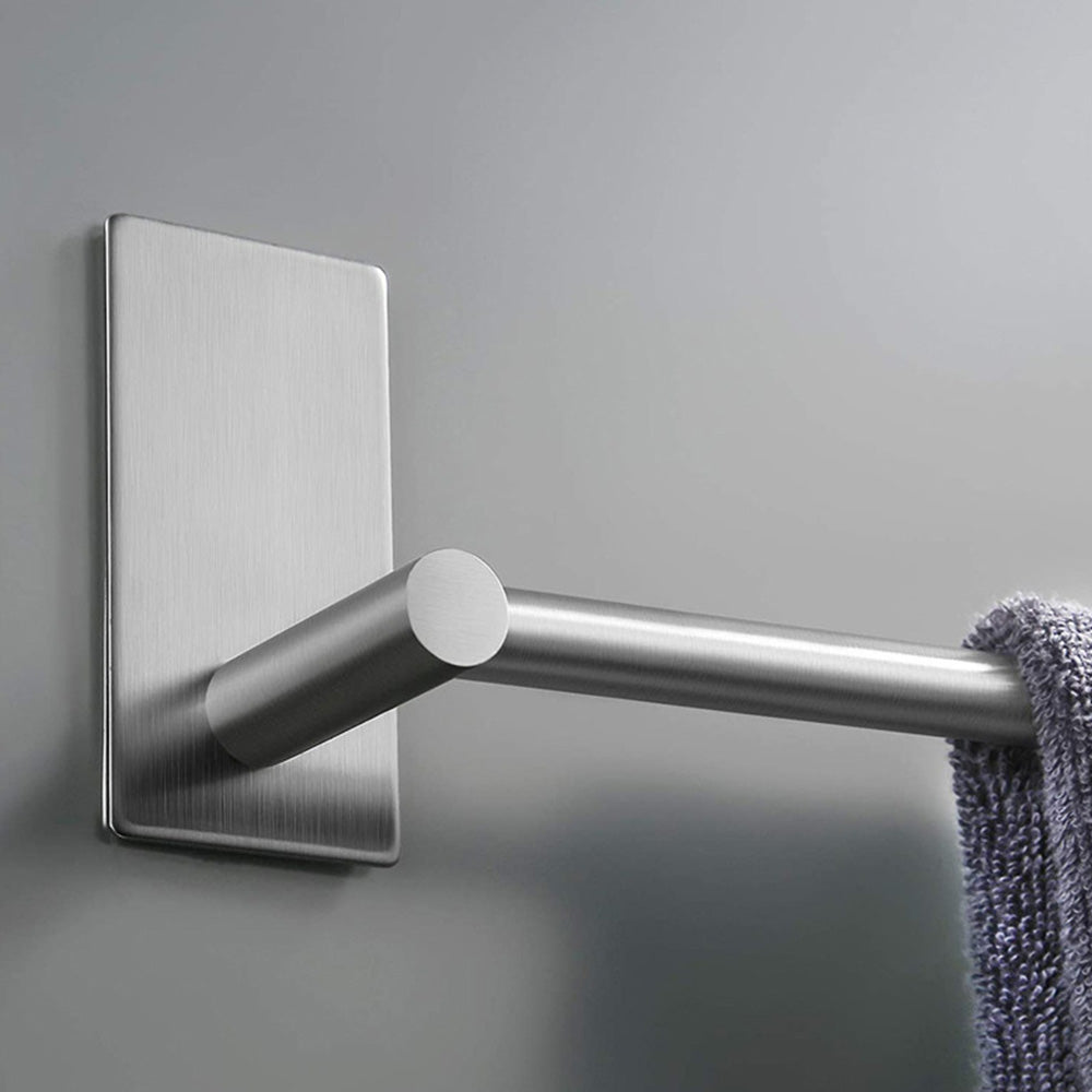 Stainless Steel Self-Adhesive Towel Rack for Bathroom No Drilling Required-Silver