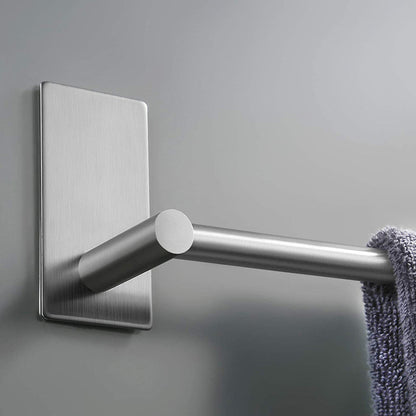 Stainless Steel Self-Adhesive Towel Rack for Bathroom No Drilling Required-Silver