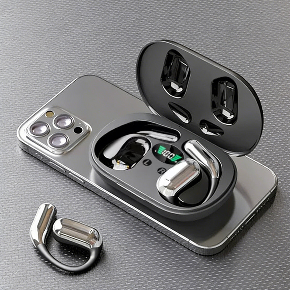 Real-Time AI Translation Earbuds Wireless Headphones for Travel Meetings Learning-Black
