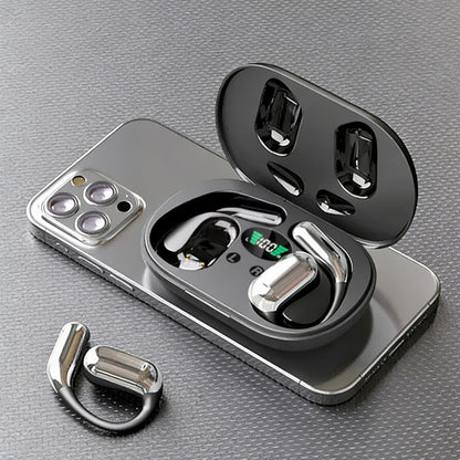 Real-Time AI Translation Earbuds Wireless Headphones for Travel Meetings Learning-Black