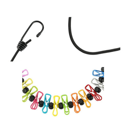 Retractable Clothesline with 12 Clothespins for Laundry Drying Camping Essentials