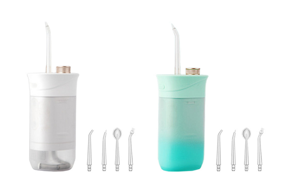 2Pcs Oral Care Tools For Teeth Cleaning And Telescopic Dental Hygiene-White And Green