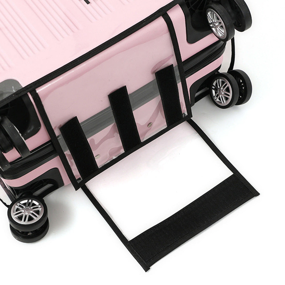 Transparent Waterproof PVC Luggage Cover with Colorful Strap Suitcase Travel Protector