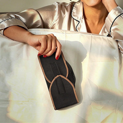 2-in-1 Mesh Sleep Hair Band for Short Hair Overnight - Brown