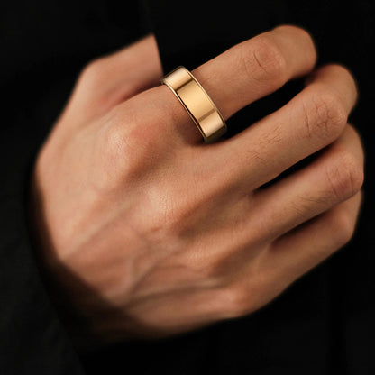Smart Health Ring with Charging Case Heart Rate Blood Oxygen Sleep Tracking-Gold