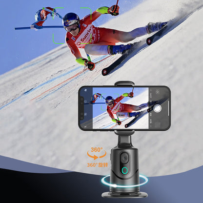 AI Smart Tracking Phone Gimbal 360-Degree Rotating  Gesture Control Bluetooth Remote Face and Body Tracking