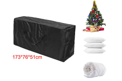 Extra Large Heavy Duty Water-Resistant Christmas Tree Storage Bag for Garden Furniture-Black