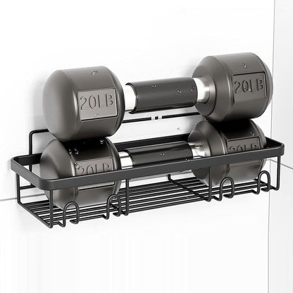 5Pcs Shower Caddy Adhesive Bathroom Wall Organizer Rack-Black