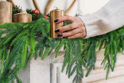 Christmas Norfolk Pine Garland Greenery Garland For Home Decor Fireplace