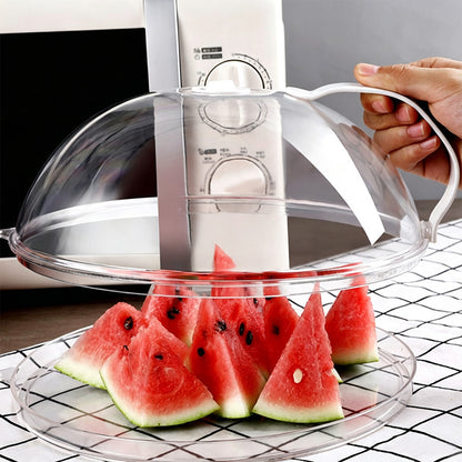 Microwave Splatter Cover with Handle for Food Plate Bowl - S