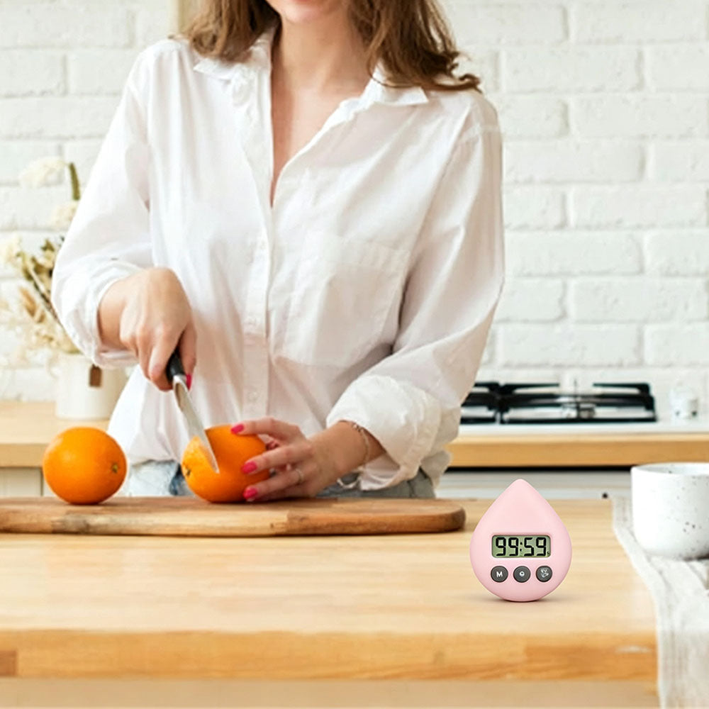 Water Resistant Digital Kitchen Countdown Timer-Pink
