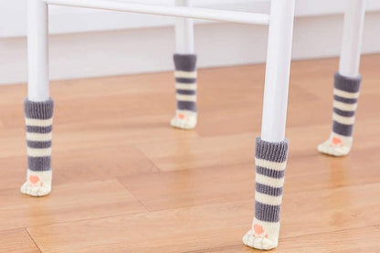 16Pcs Cat Paw Chair Leg Socks Floor Protector Covers