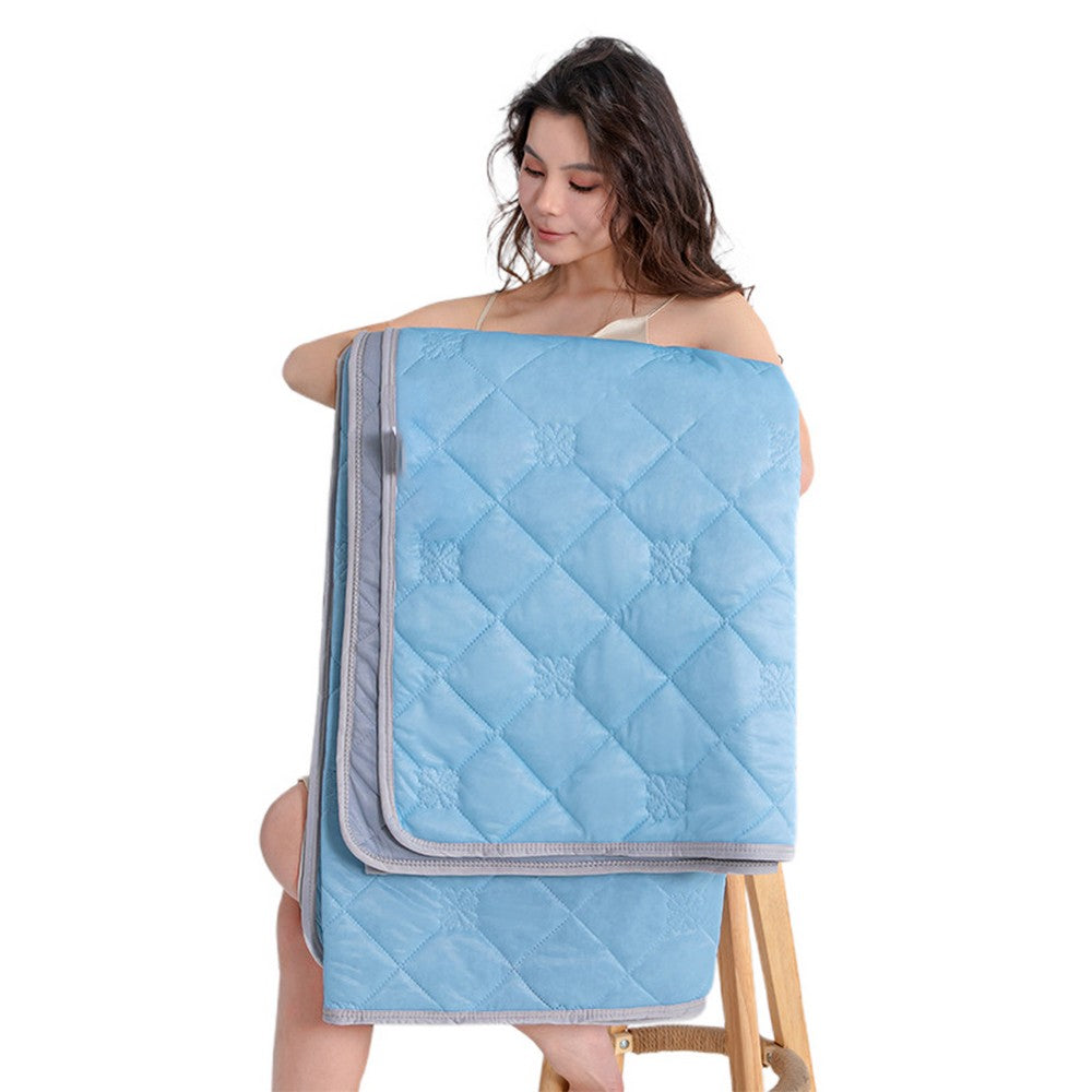 Double-Sided Cooling Blanket Summer Cool Touch Quilt Air Conditioner Blanket Blue