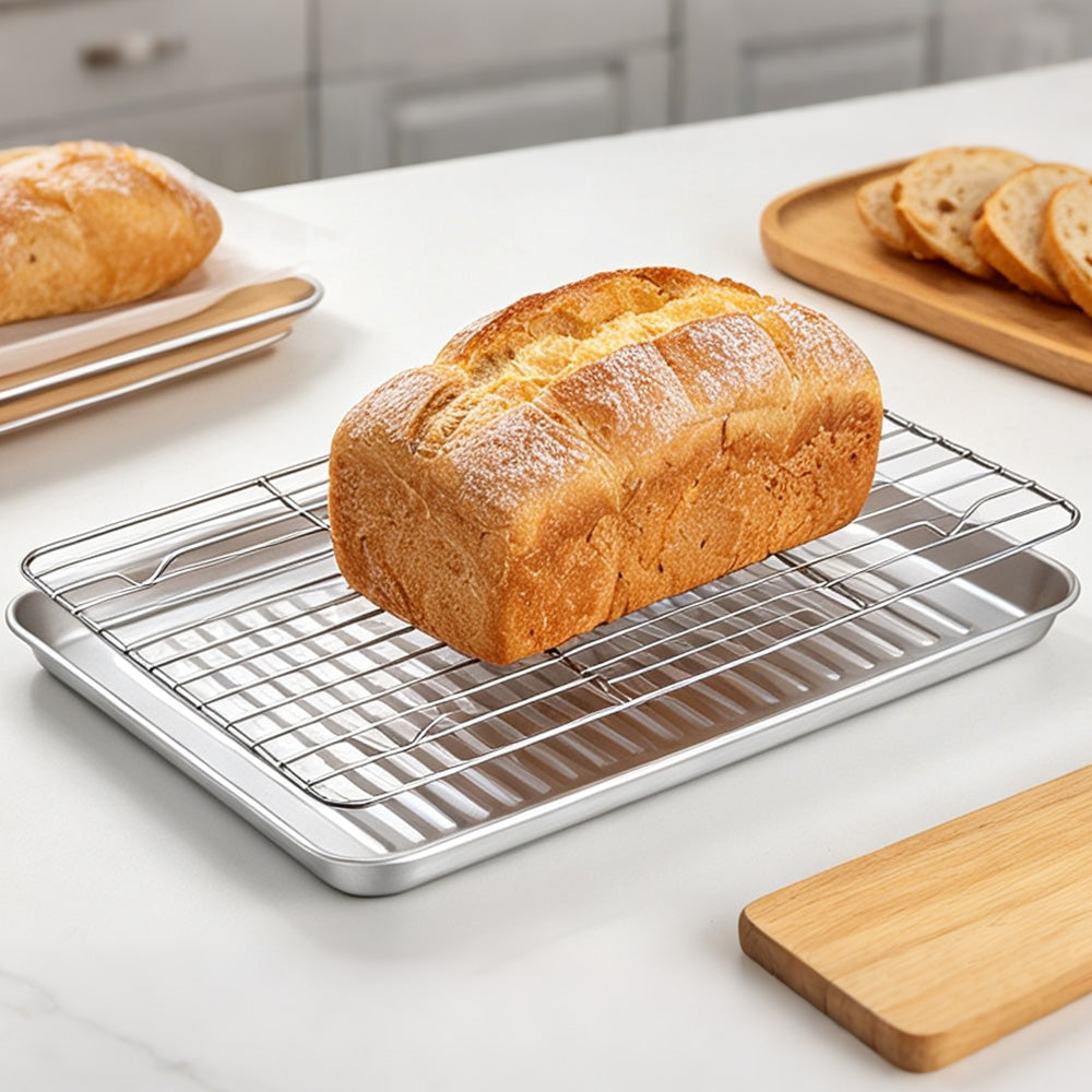 304 Stainless Steel Baking Sheet and Cooling Rack Set