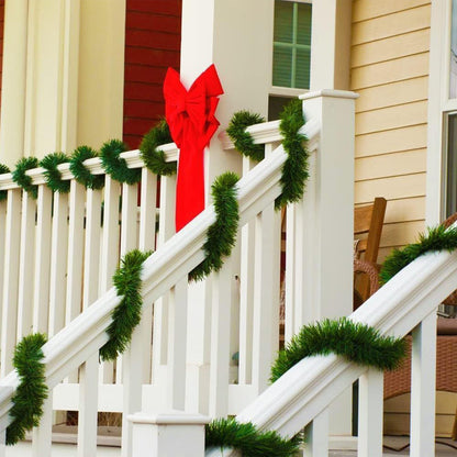 15m Green Christmas Tinsel Garland for Holiday Party & Home Decoration