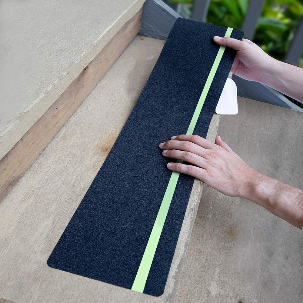 10 Pcs Peel & Stick Anti-Slip Stair Treads for Wooden Steps â€?Outdoor Use
