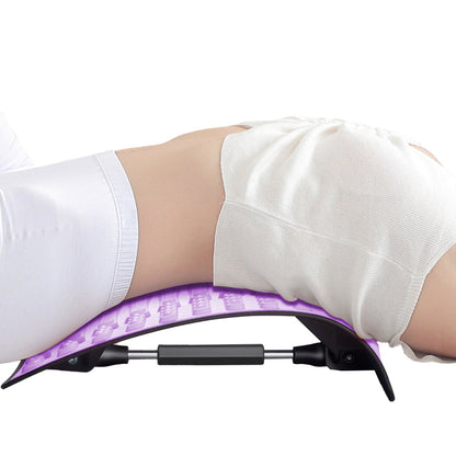 Back Stretcher Adjustable Back Neck Lumbar Support Board Purple